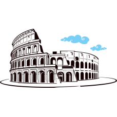 Koloseum s mraky