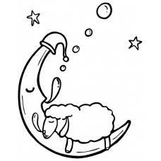 Ovce spící na měsíci