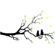 Zamilované kočky na větvi - barevní ptáčci