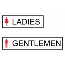 Ladies Gentlemen - samolepka na dveře WC