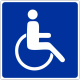 Label on WC or Car door - Vozíčkáři (disabled person on wheelchair)