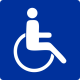 Label on WC or Car door - Vozíčkáři (disabled person on wheelchair)