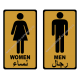Označení dveří WC - Women - Men (arabsky)