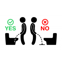 Označení WC yes no (výstraha - upozornění)