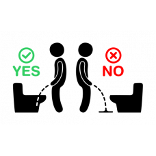 Označení WC yes no (výstraha - upozornění)